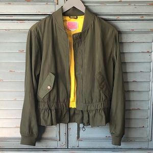Kate Spade Bomber Peplum Fall Jacket gather frill
